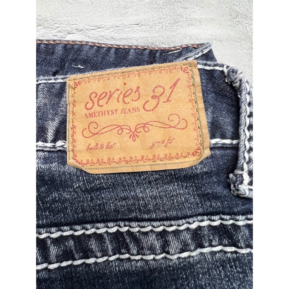 Amethyst Series 31 Women's Flare Jeans 22 Blue Denim Contrast Stitch Western - Picture 11 of 12